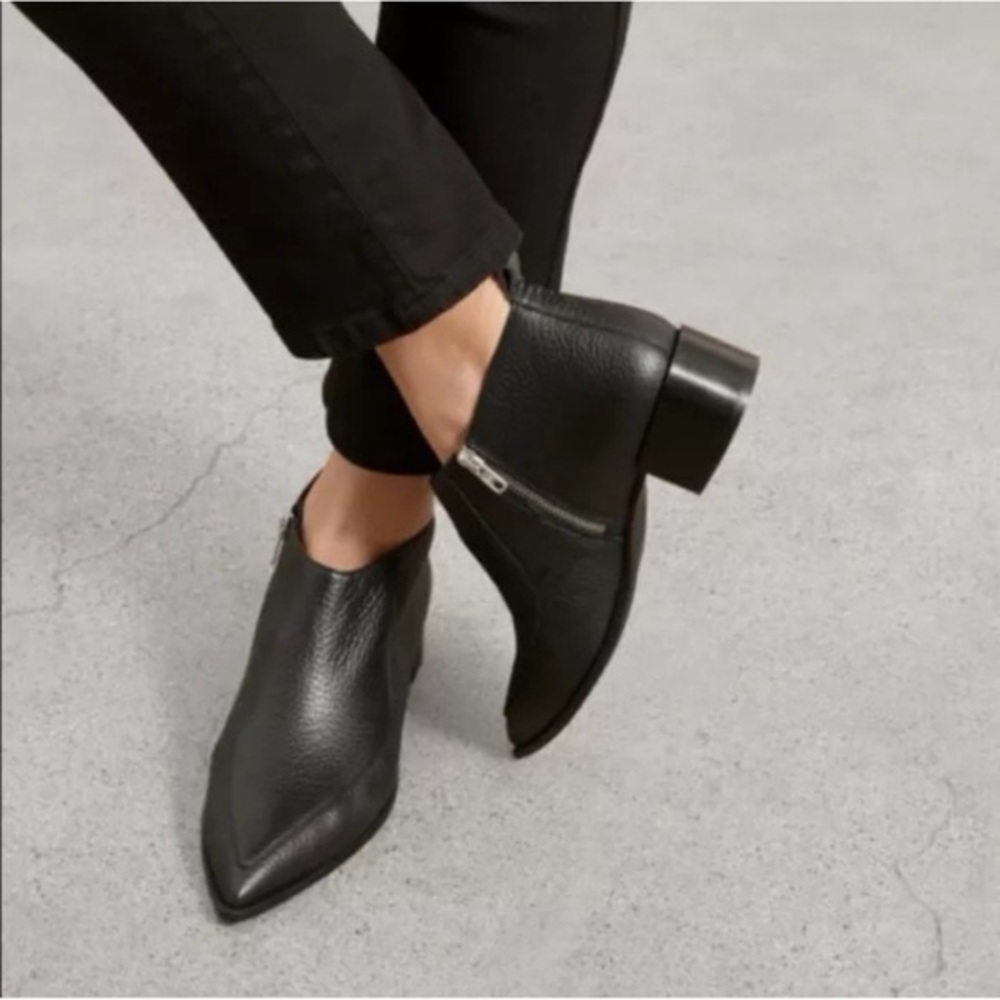 Everlane Black Leather Ankle Boots